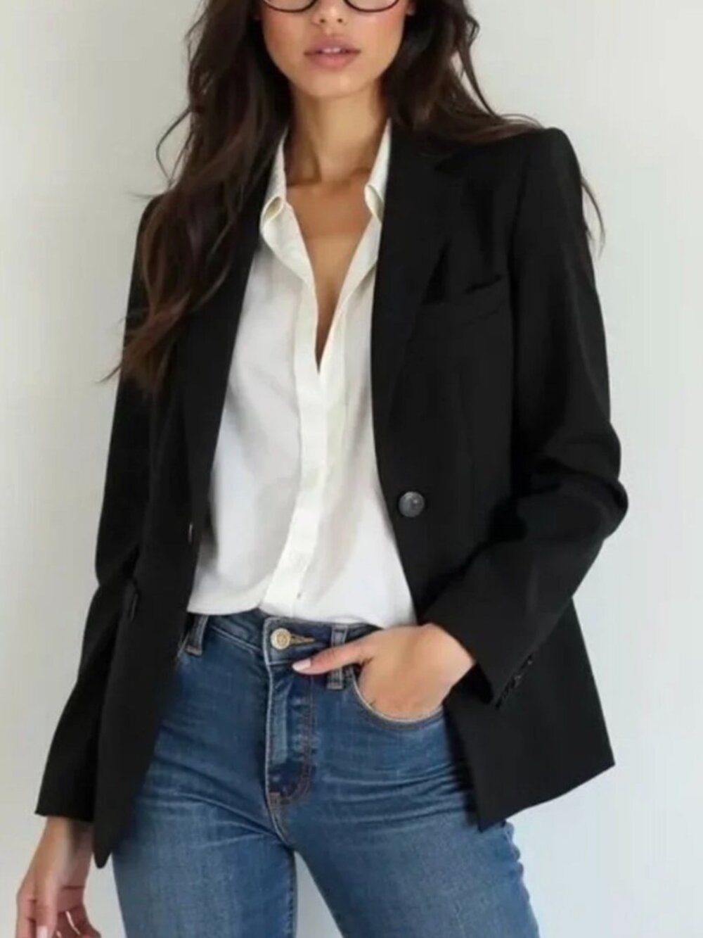 J. Crew Regent Blazer Sz 6P Black Wool Women's Single-Button Business Office